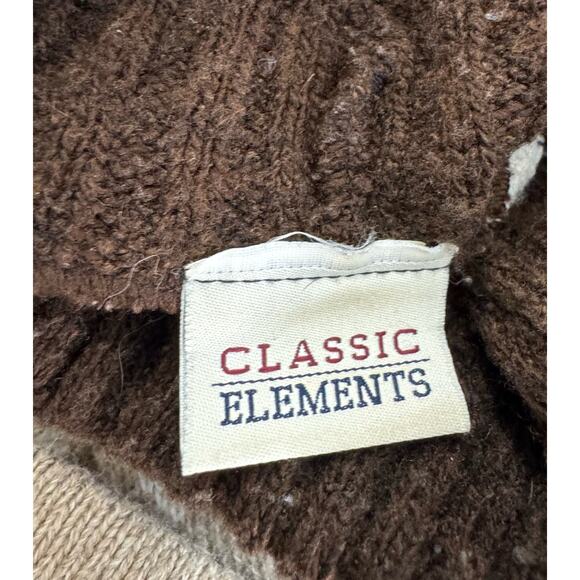 Vintage 1990s USA Acrylic Oversized Sweater Snowflake Winter Size Medium r1 - Picture 6 of 7